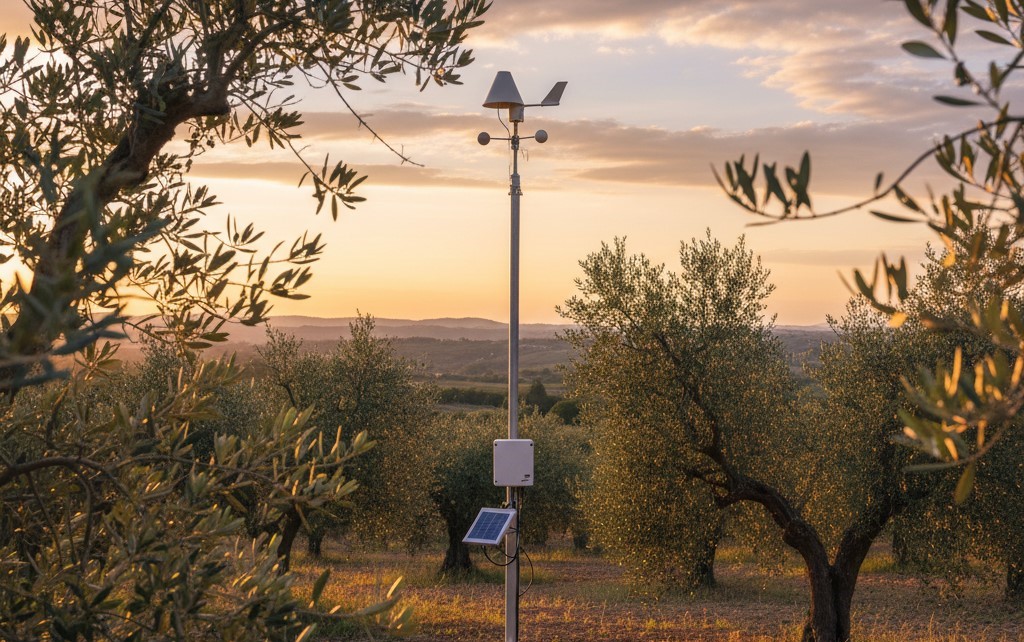 Estación meteorológica en campo